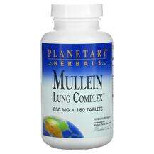 Planetary Herbals, Mullein Lung Complex 850 mg, Підтримка орга...