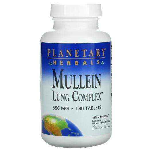 Основне фото товара Planetary Herbals, Mullein Lung Complex 850 mg, Підтримка орга...