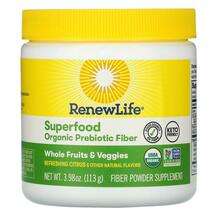 Renew Life, Клетчатка, Superfood Organic Prebiotic Fiber Refre...