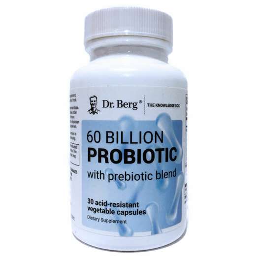 60 Billion Probiotic, Пробіотики 60 млрд бактерій, 30 капсул