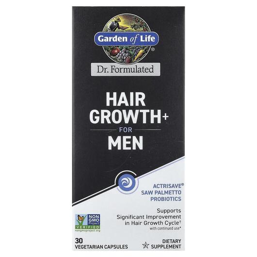 Основное фото товара Поддержка роста волос, Hair Growth+ for Men, 30 капсул