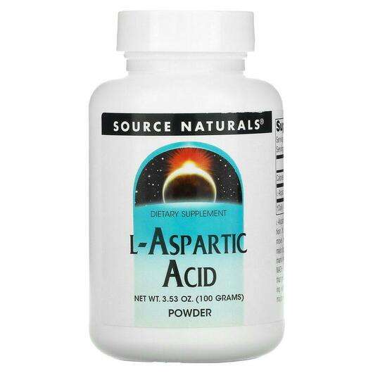 Основне фото товара Source Naturals, L-Aspartic Acid Powder, L-Аспартат Порошок, 1...