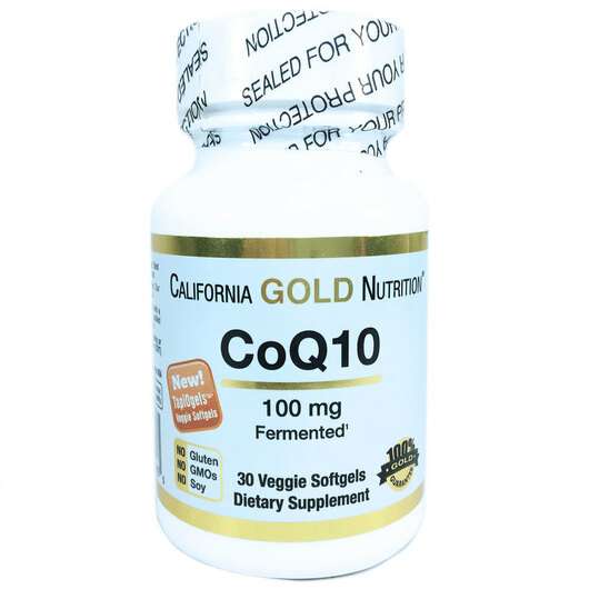 Основне фото товара California Gold Nutrition, CoQ10 100 mg, Коензим CoQ10, 100 мг