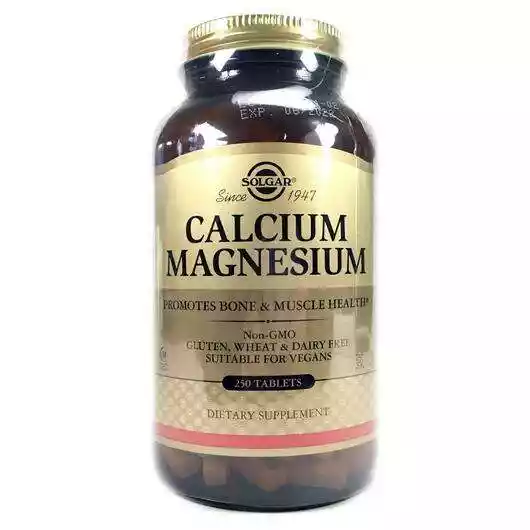 Основне фото товара Solgar, Calcium Magnesium, Кальцій Магній, 250 Таблеток