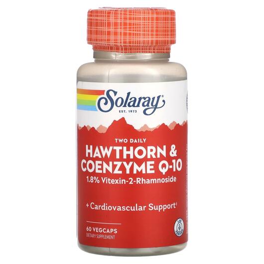 Основне фото товара Two Daily Hawthorn & Coenzyme Q-10, Коензим CoQ10, 60 капсул