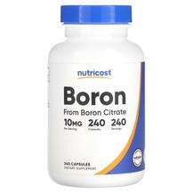 Nutricost, Boron 10 mg, Бор, 240 капсул