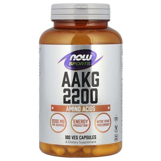 Основное фото товара NOW, Аргинин-альфа-кетоглутарат, AAKG 2200 2200 mg, 180 капсул