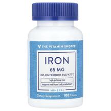 Залізо Iron 65 mg TheVitaminShoppe 100 таблеток