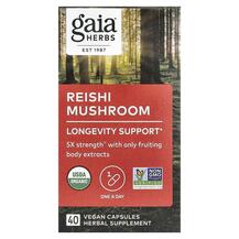 Reishi Mushroom Гриб Рейши Gaia Herbs 40 капсул