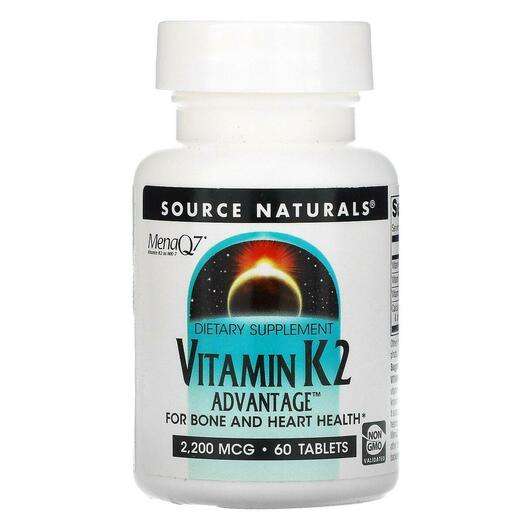 Основное фото товара Source Naturals, Витамин К2 2200 мкг, Vitamin K2 Advantage 220...