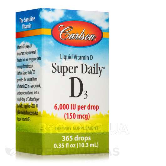 Фото товару Super Daily D3 6000 IU 150 mcg 365 Drops /