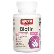 Jarrow Formulas, Biotin 5000 mcg, Біотин 5000 мкг, 100 капсул