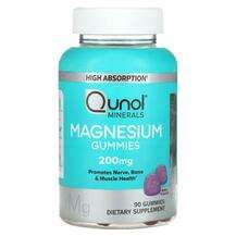 Qunol, Magnesium Gummies Berry 100 mg, Магній, 90 таблеток