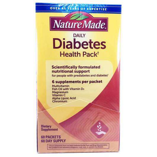 Основне фото товара Nature Made, Diabetes Health Pack, Діабетик Пак, 60 пакетів