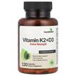 Фото товару Vitamin K2 + D3 Extra, Вітаміни D3 та K2, 120 капсул