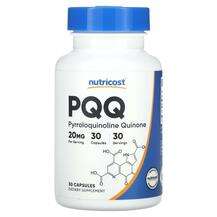 Nutricost, PQQ 20 mg, Пірролохінолінхінон, 30 капсул