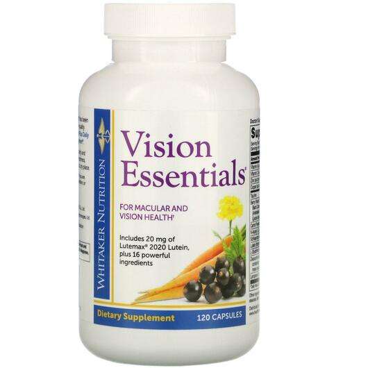 Основне фото товара Dr. Whitaker, Vision Essentials, Підтримка здоров'я зору, 120 ...