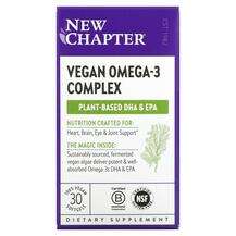 New Chapter, Vegan Omega-3 Complex, Риб'ячий жир Омега-3, 30 к...
