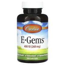 E-Gems 400 IU 268 mg Витамин E Токоферолы Carlson