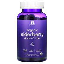 Organic Elderberry Vitamin C + Zinc Natural Berry, Чорна Бузин...