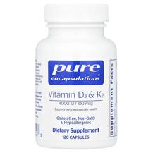Вітаміни D3 K2 Vitamin D3 & K2 Pure Encapsulations