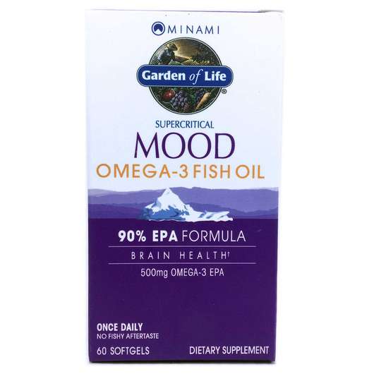 Основне фото товара Supercritical Mood Omega-3 Fish Oil, Omega-3 Риб'ячий жир 500 ...