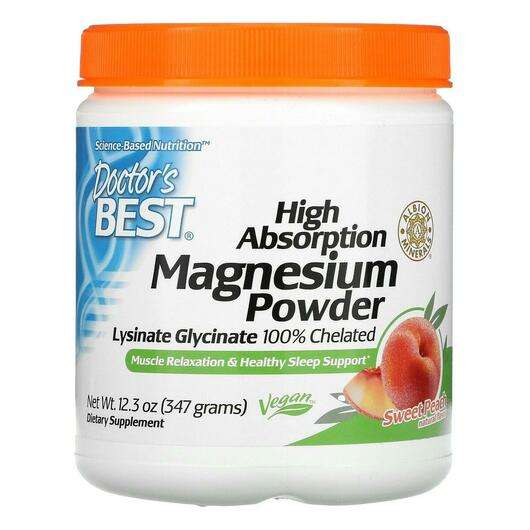 Основне фото товара Doctor's Best, Magnesium 100% Chelated Peach, Магній, 347 г