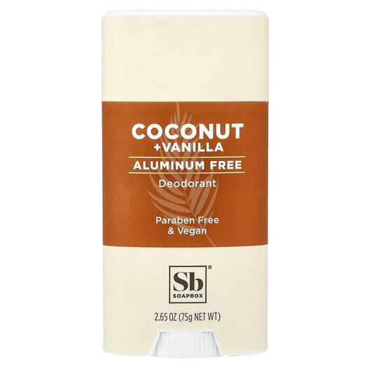Основне фото товара Aluminum Free Deodorant Coconut Vanilla, Дезодорант, 75 г