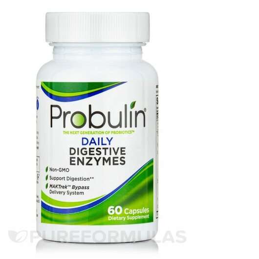 Основное фото товара Probulin, Ферменты, Daily Digestive Enzymes, 60 капсул