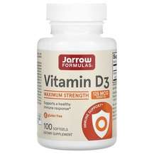 Jarrow Formulas, Витамин D3 5000 МЕ, Vitamin D3 5000 IU, 100 к...