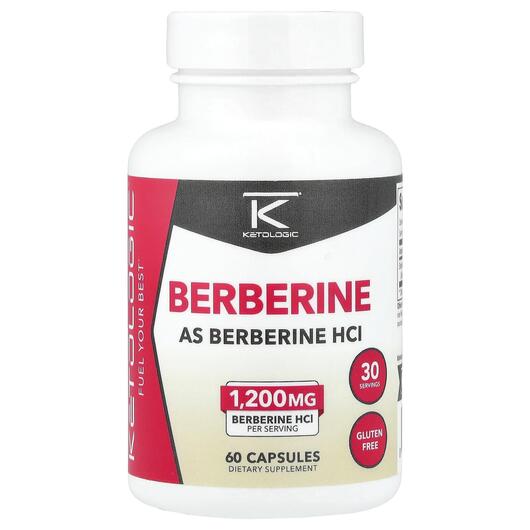 Основное фото товара KetoLogic, Берберин, Berberine, 60 капсул