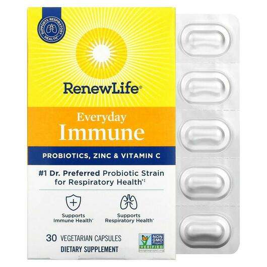 Основное фото товара Renew Life, Пробиотики, Everyday Immune Probiotics Zinc & ...
