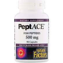 Natural Factors, PeptACE Fish Peptides 500 mg 90, Омега 3, 90 ...
