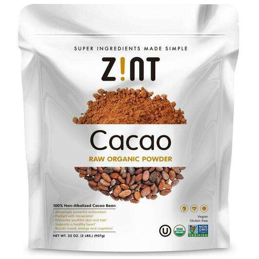 Raw Organic Cacao Powder, Порошок Какао, 907 г