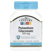 Калій Potassium Gluconate 595 mg 21st Century