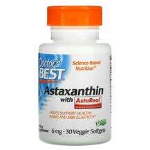Doctor's Best, Astaxanthin with AstaReal, Астаксантин з AstaRe...
