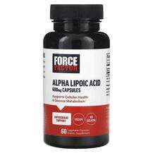 Force Factor, Alpha Lipoic Acid 600 mg, 60 Vegetable Capsules
