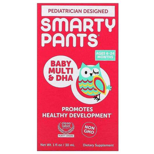Основное фото товара SmartyPants, Мультивитамины, Baby Multivitamin & DHAAges 6...