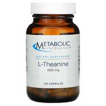 Metabolic Maintenance, L-Theanine 200 mg, L-Теанін 200 мг, 120...