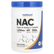 NAC Unflavored N-ацетилцистеин Nutricost 500 г