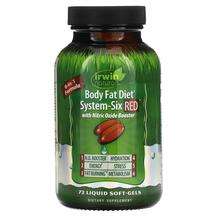 Irwin Naturals, Body Fat Diet System-Six Red, Підтримка метабо...