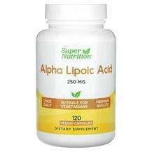Super Nutrition, Alpha Lipoic Acid 250 mg, 120 Veggie Capsules