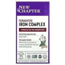 New Chapter, Железо, Fermented Iron Complex, 90 таблеток