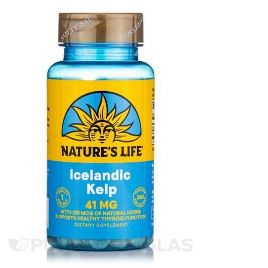 Основне фото товара Natures Life, Icelandic Kelp, Ламінария, 250 таблеток