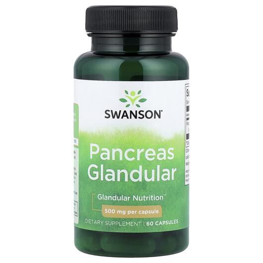 Основное фото товара Поддержка поджелудочной, Pancreas Glandular 500 mg, 60 капсул