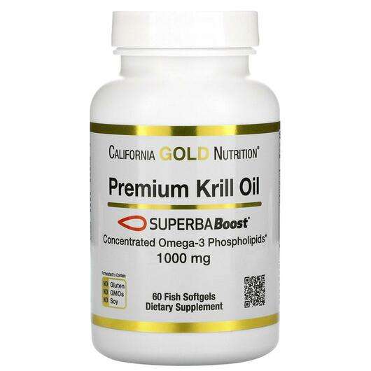 Premium Krill Oil SUPERBA, Масло криля 1000 мг, 60 капсул