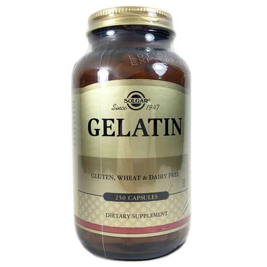 Gelatin, Желатин, 250 капсул