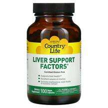 Country Life, Liver Support Factors 100 Vegan, Підтримка печін...