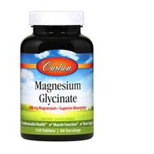 Carlson, Magnesium Glycinate, Гліцинат Магнію, 120 таблеток