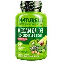 Naturelo, Витамины D3 и K2, Vitamin K2 + D3 From Chickpeas &am...